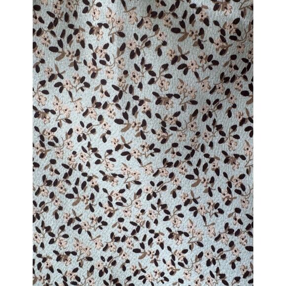 Princess Polly Floral Satin Slip Dress Size 2 Light Green Slit Party Boho Glam - Picture 6 of 8